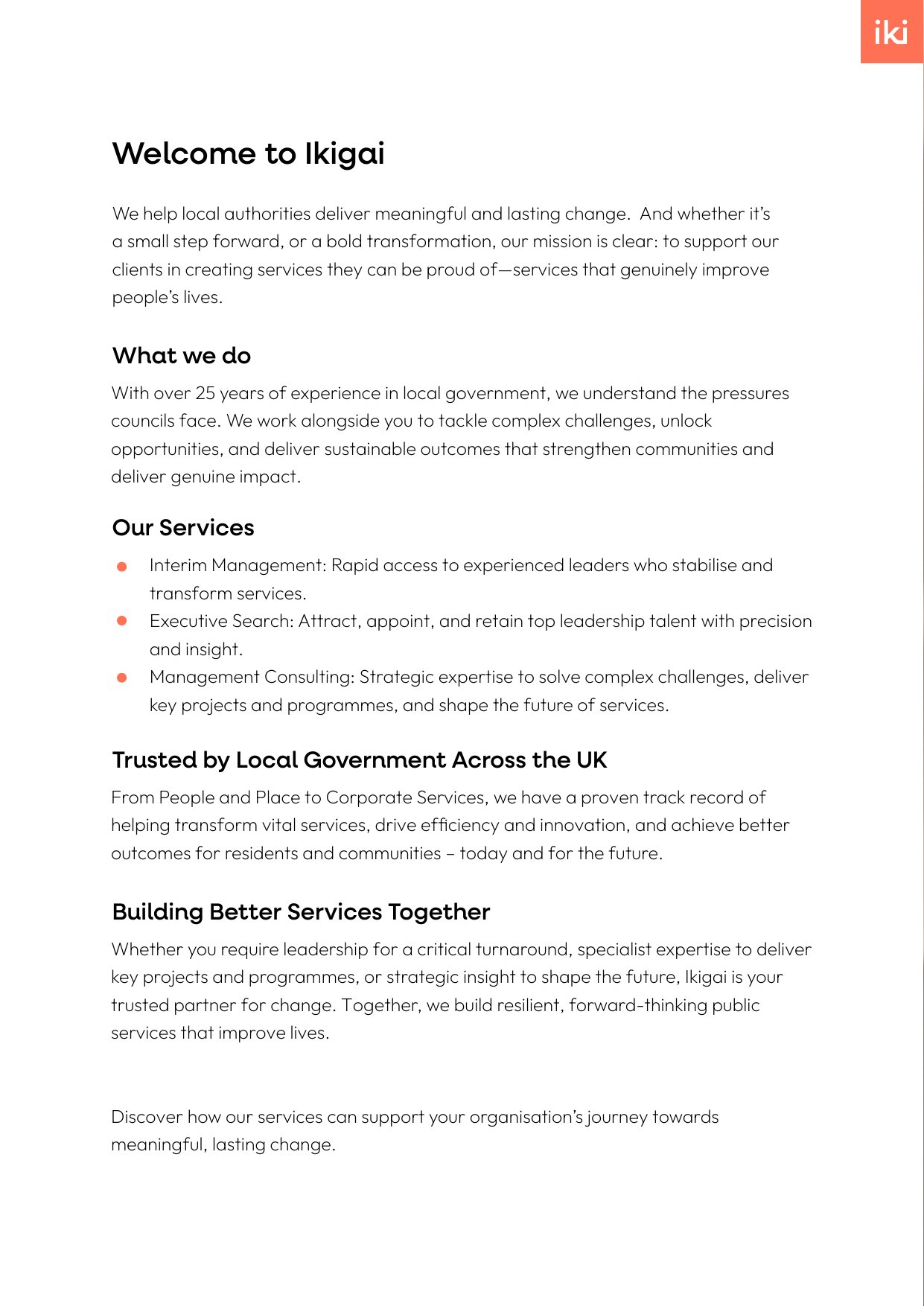 Welcome to Ikigai – what we do and our services